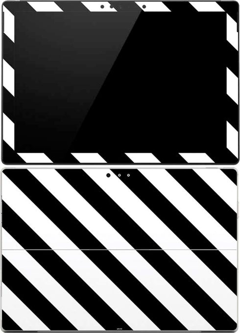 Black and White Geometric Stripes Surface Pro (2017) Skin
